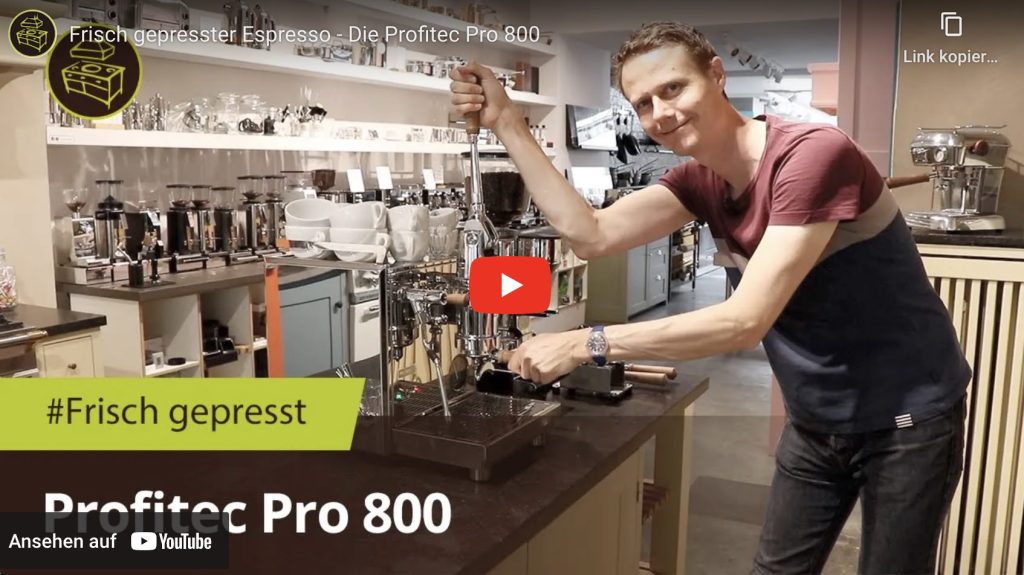 Profitec Pro 800 Handhebel Siebträger Espressomaschine - Video-Thumbnail